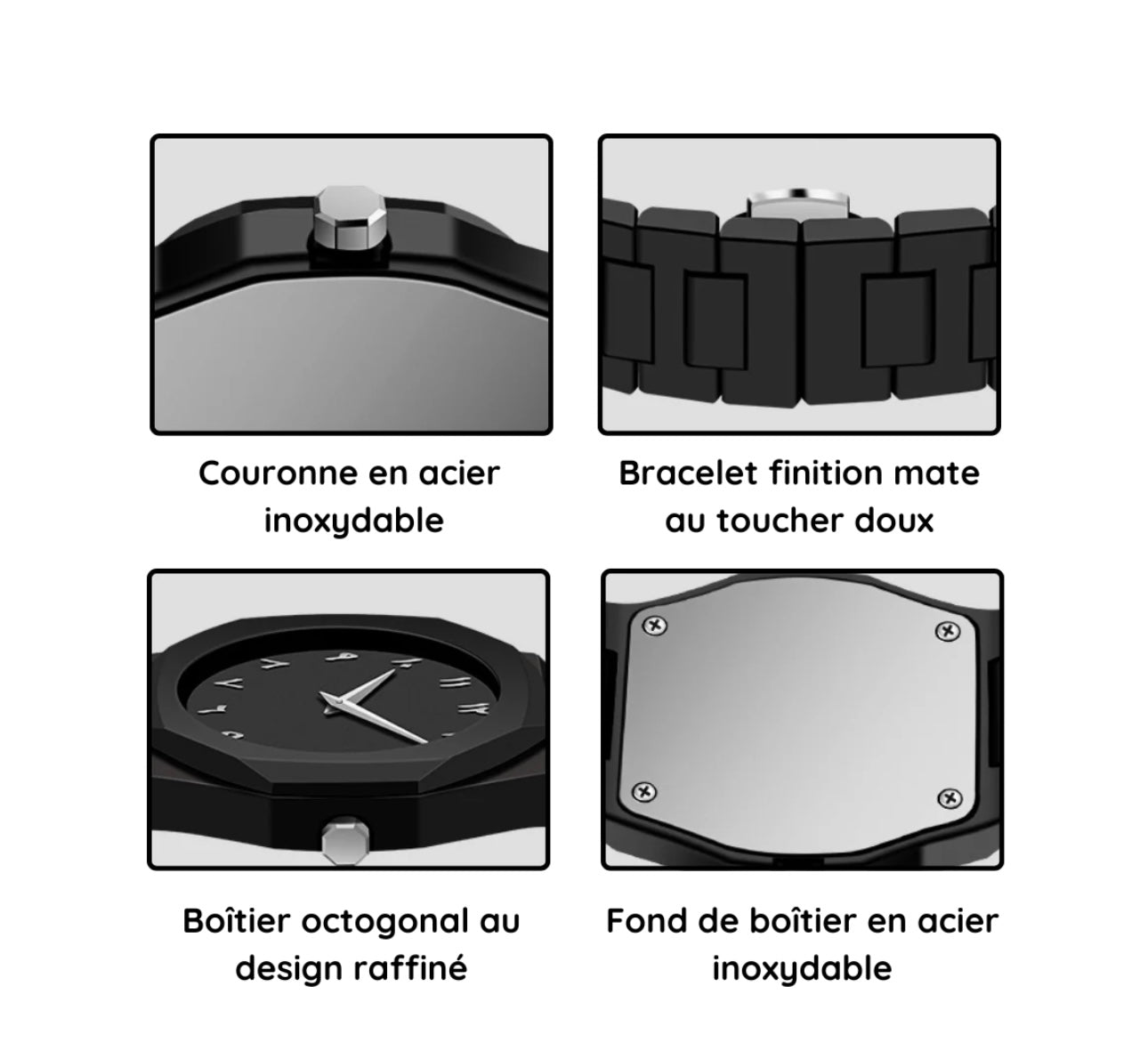 Montre Homme Élégance Noire Premium – Design Luxe Minimaliste