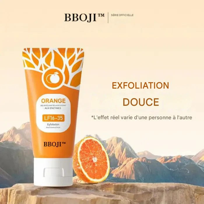 Gel Exfoliant Doux à l’Orange Teint Lumineux, Peau Lisse & Éclat Naturel