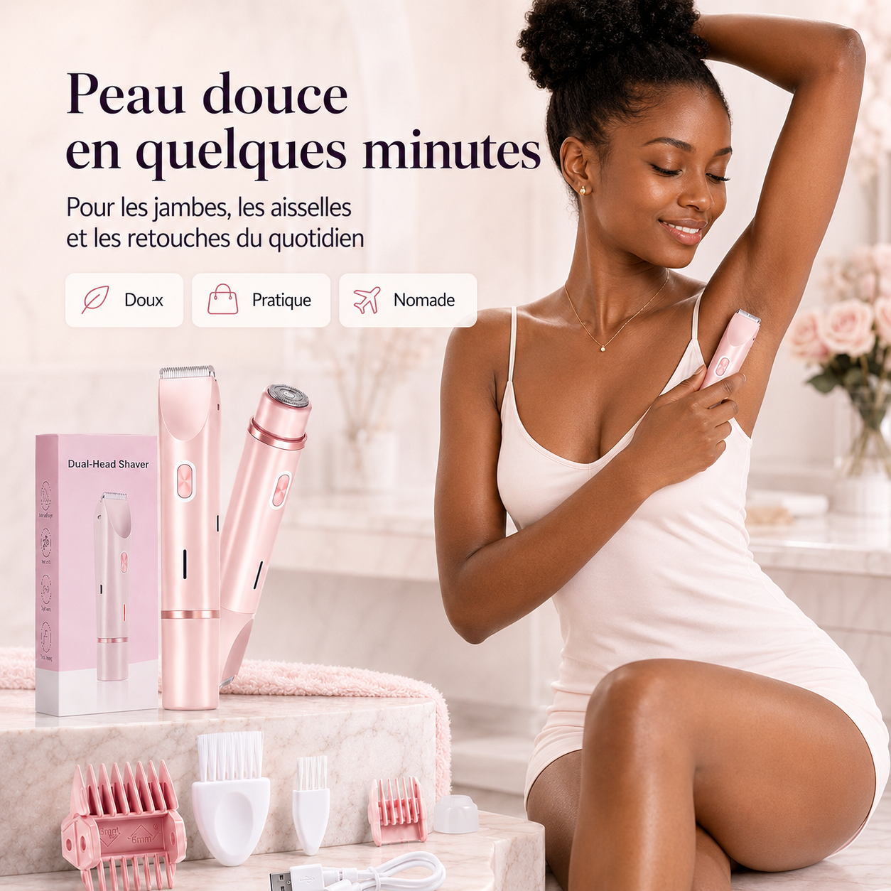 Rasoir Électrique 2 en 1 Rechargeable