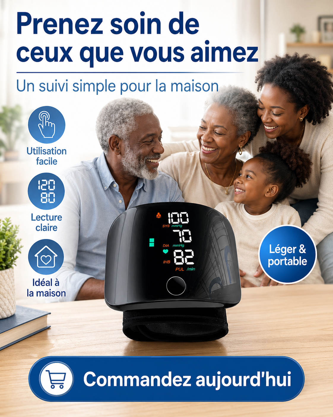 💙 TENSIOMÈTRE ÉLECTRIQUE À POIGNET – SURVEILLE TON CŒUR, PROTÈGE TA VIE 💙