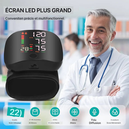 💙 TENSIOMÈTRE ÉLECTRIQUE À POIGNET – SURVEILLE TON CŒUR, PROTÈGE TA VIE 💙