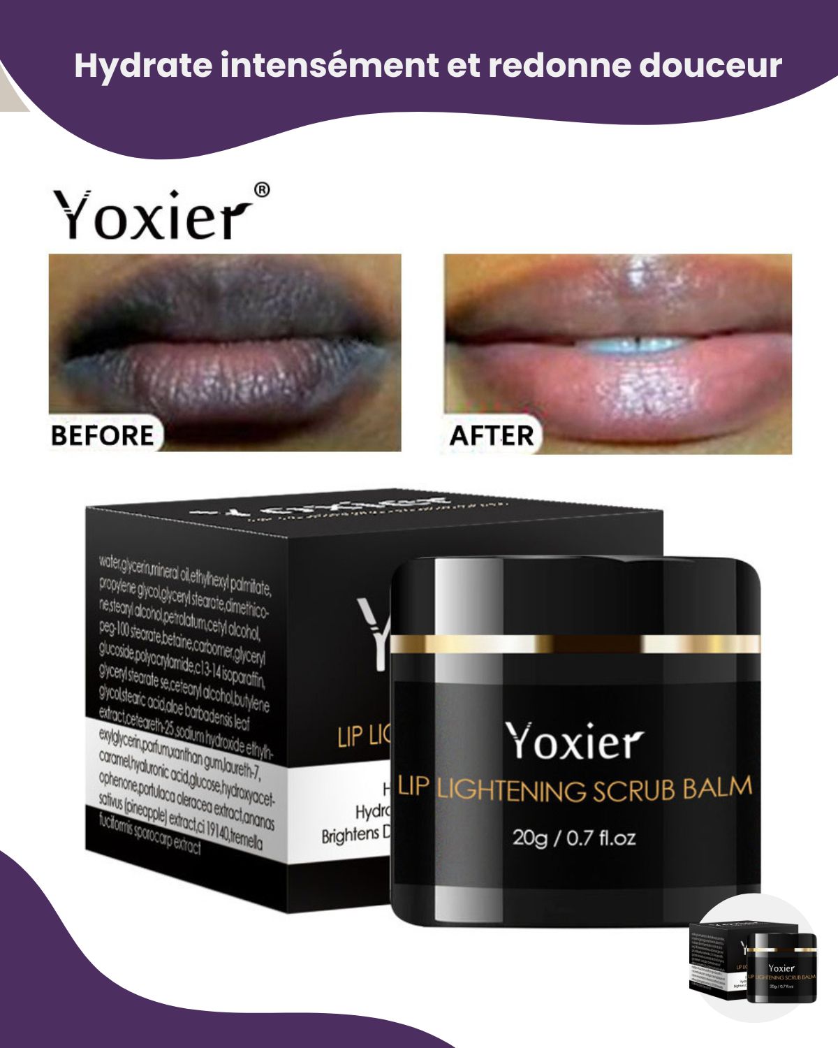 Yoxier Baume Éclat Lèvres Rose